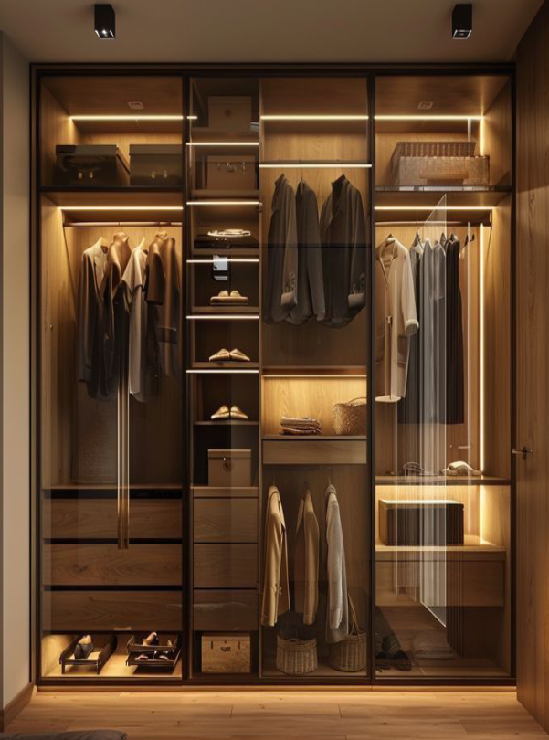 black tinted wardrobe